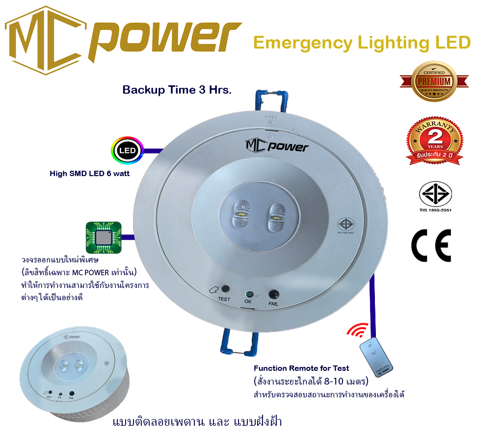 รุ่นไฟฉุกเฉินเพดาน